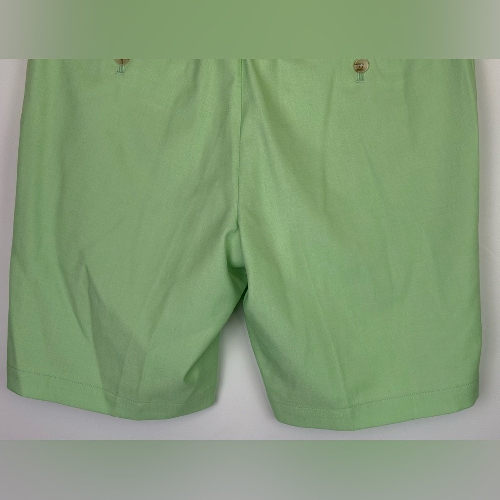 PETER MILLAR Wrightsville Mens 9" Performance Golf Shorts Lime Classic Fit Sz 33 - Picture 6 of 10